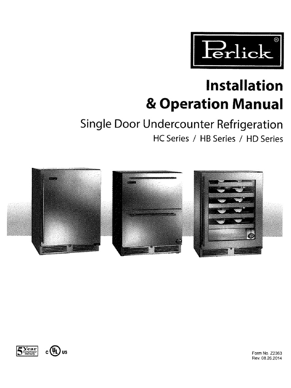 PERLICK HC SERIES INSTALLATION & OPERATION MANUAL Pdf Download ManualsLib