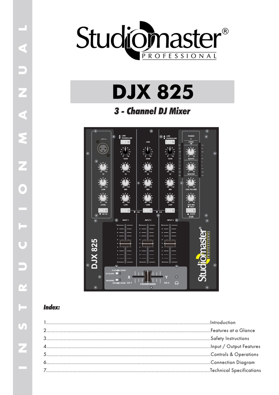 Studiomaster Professional Djx 5 Instruction Manual Pdf Download Manualslib