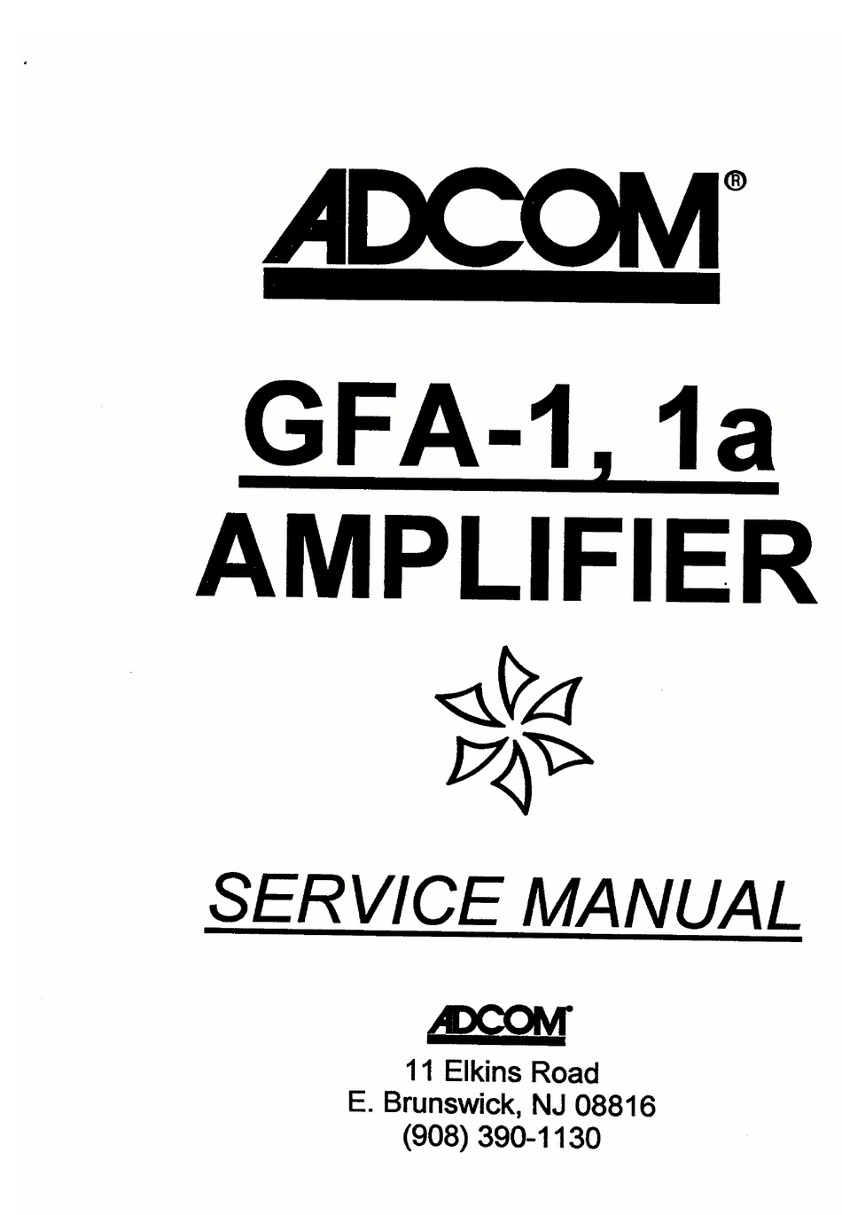 Adcom GFA-6000 Amplifier  Service Manual *Original* 
