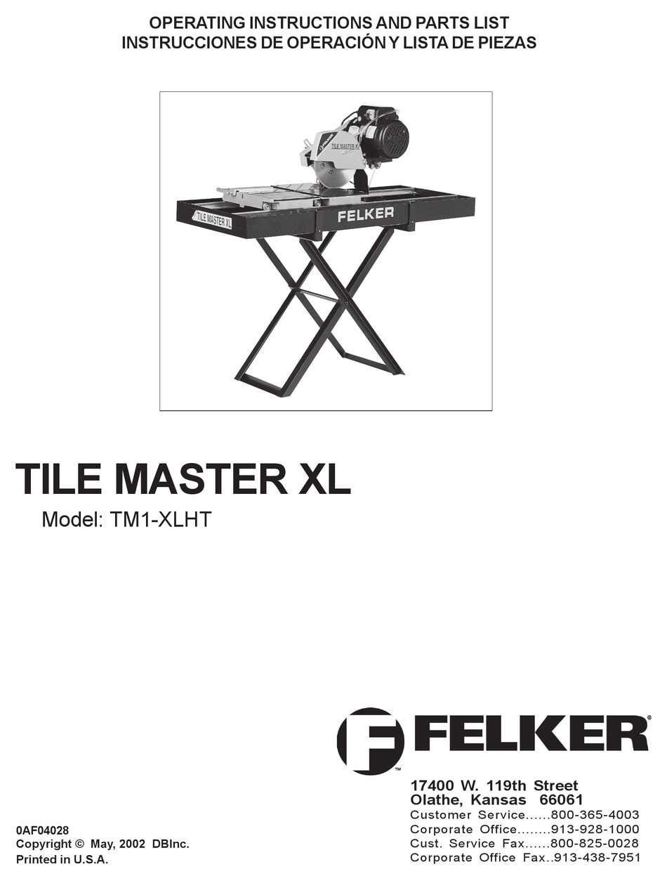 Felker TILE MASTER XL TM1-XLHT 