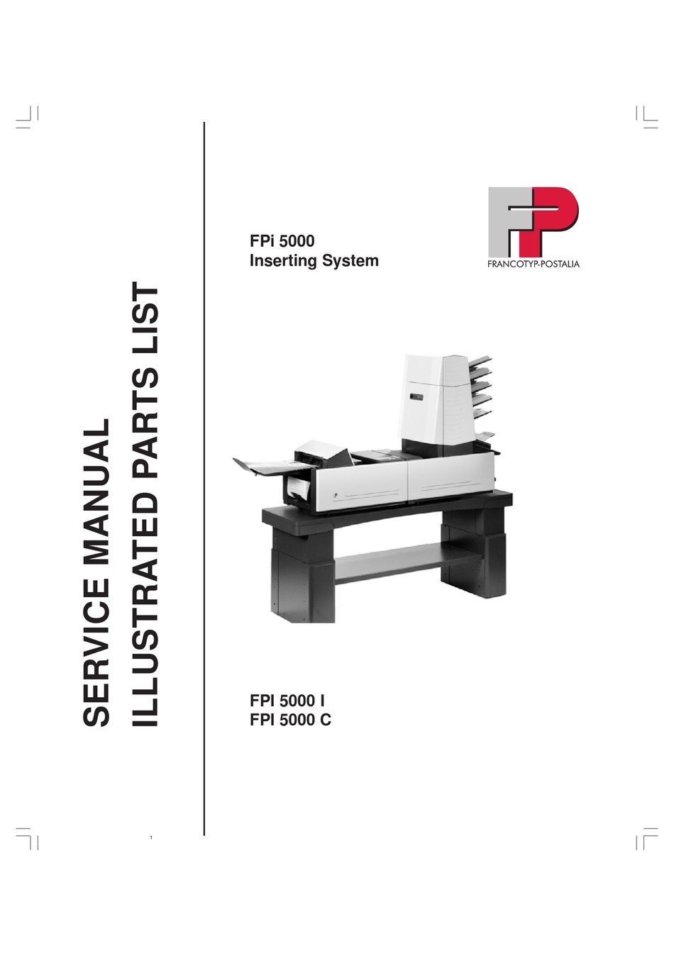 FRANCOTYPPOSTALIA FPI 5000 I SERVICE MANUAL Pdf Download ManualsLib