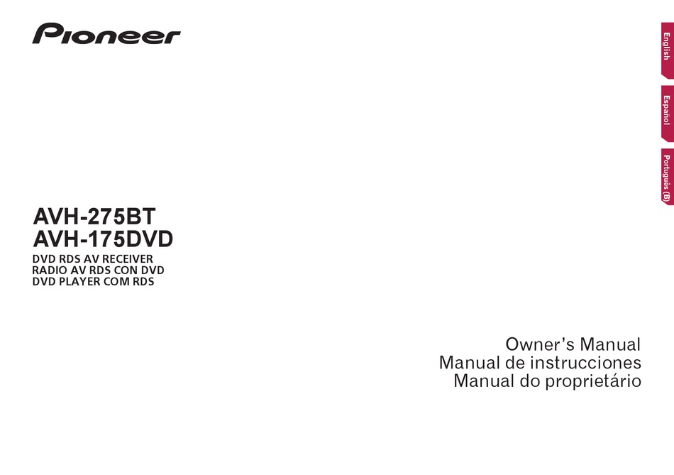 Pioneer Avh 275bt Owner S Manual Pdf Download Manualslib