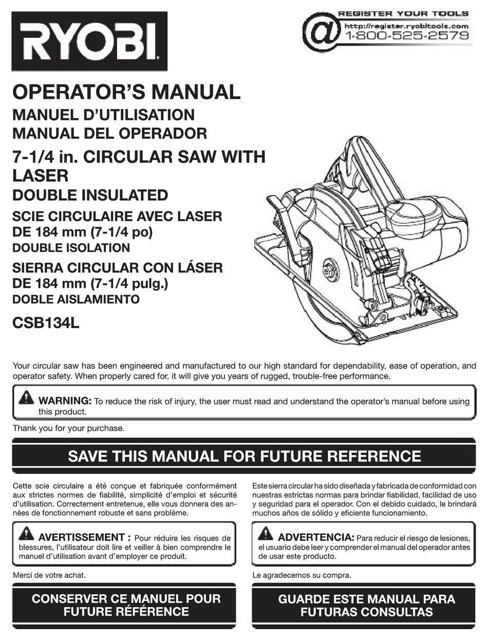 RYOBI CSB134L OPERATOR S MANUAL Pdf Download ManualsLib