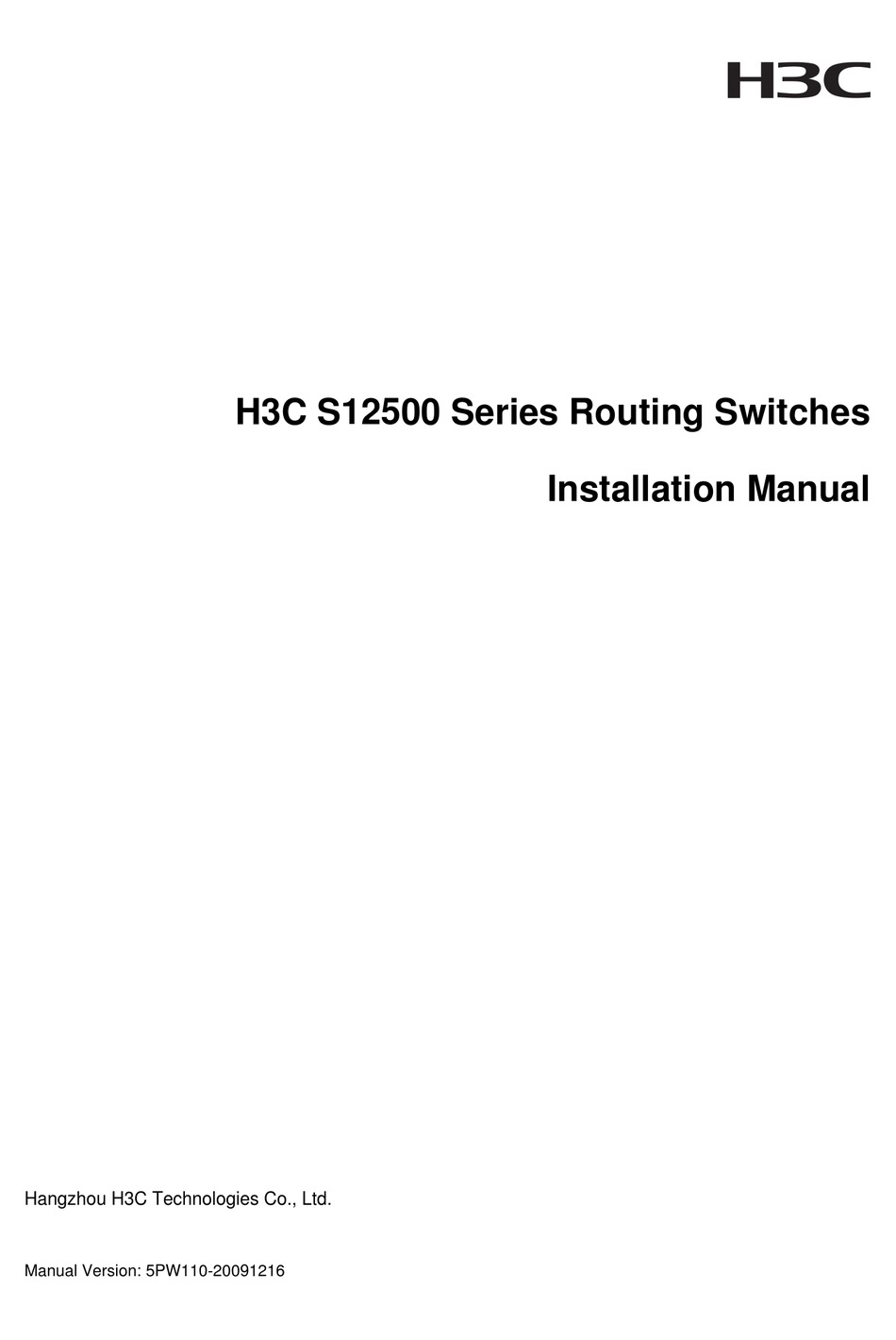 H3C S12500 INSTALLATION INSTRUCTIONS MANUAL Pdf Download | ManualsLib