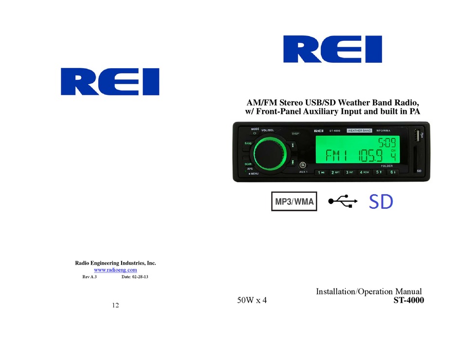 REI ST-4000 INSTALLATION & OPERATION MANUALS Pdf Download | ManualsLib