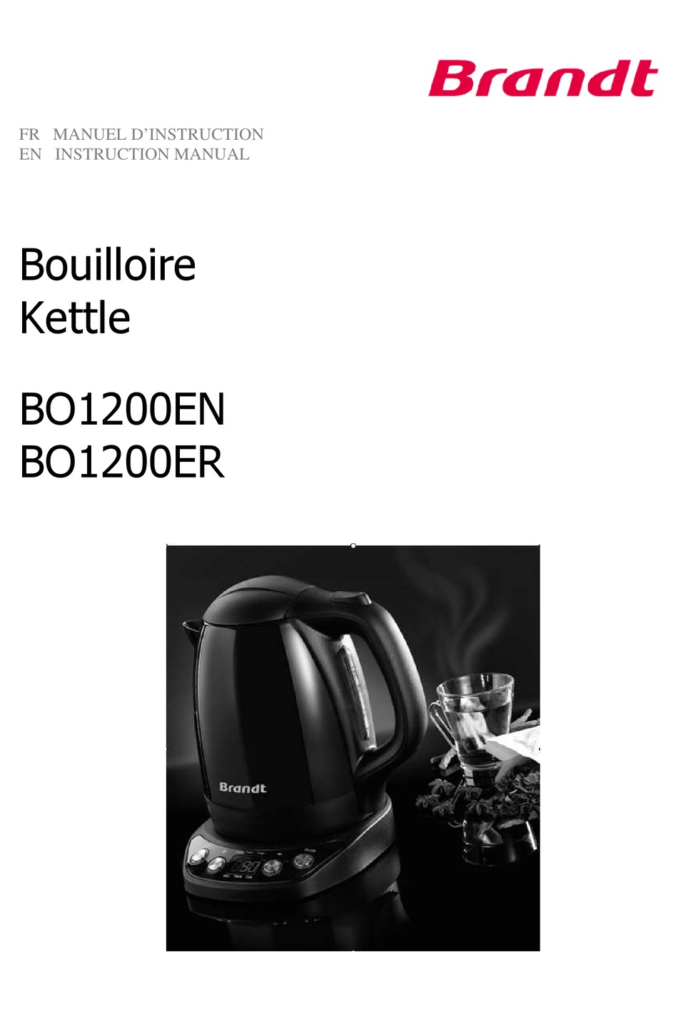 Bouilloire BO1200EN - Brandt Electroménager