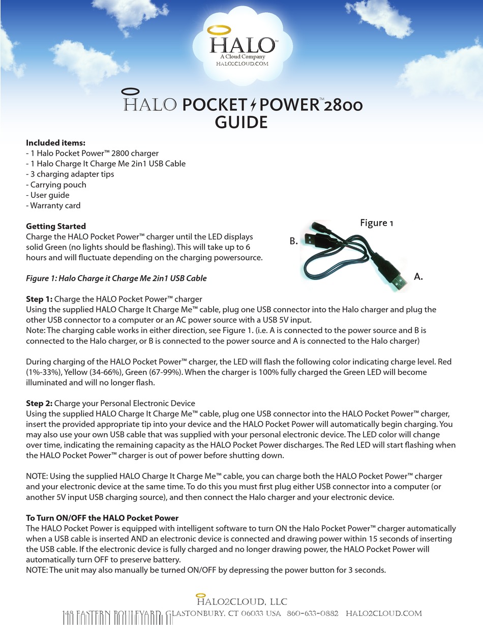 Halo Pocket Power 2800 User Manual Pdf Download Manualslib