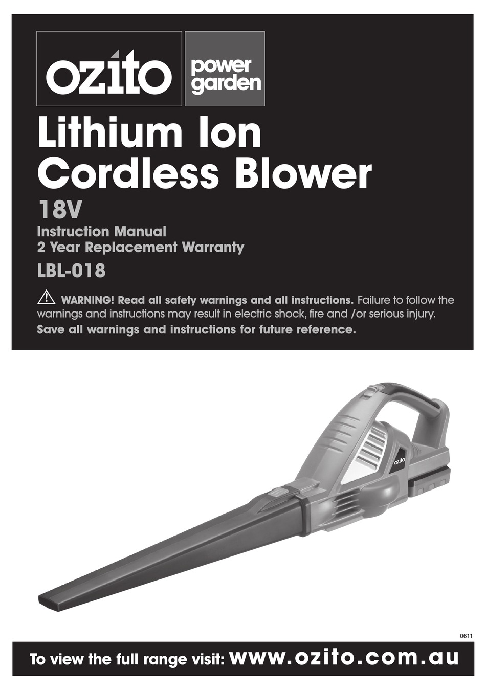 OZITO LBL018 INSTRUCTION MANUAL Pdf Download ManualsLib