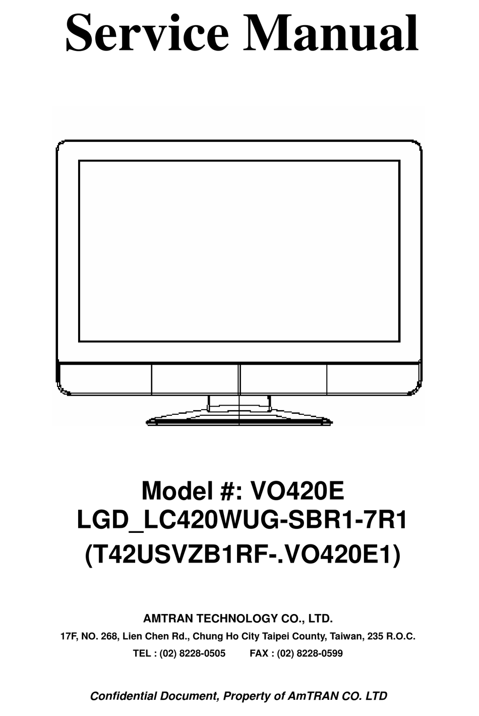 VIZIO VO420E SERVICE MANUAL Pdf Download | ManualsLib