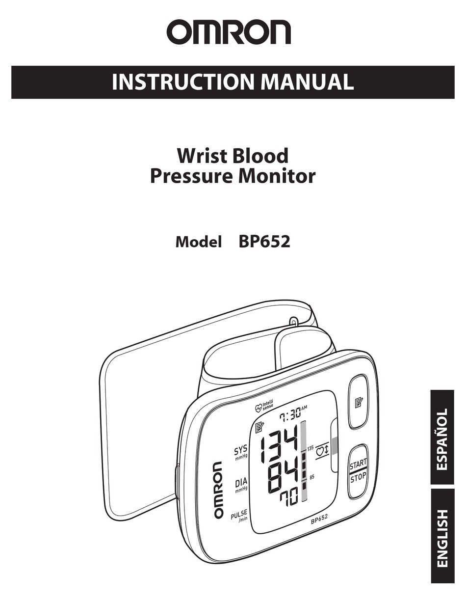 Omron Bp652 Instruction Manual