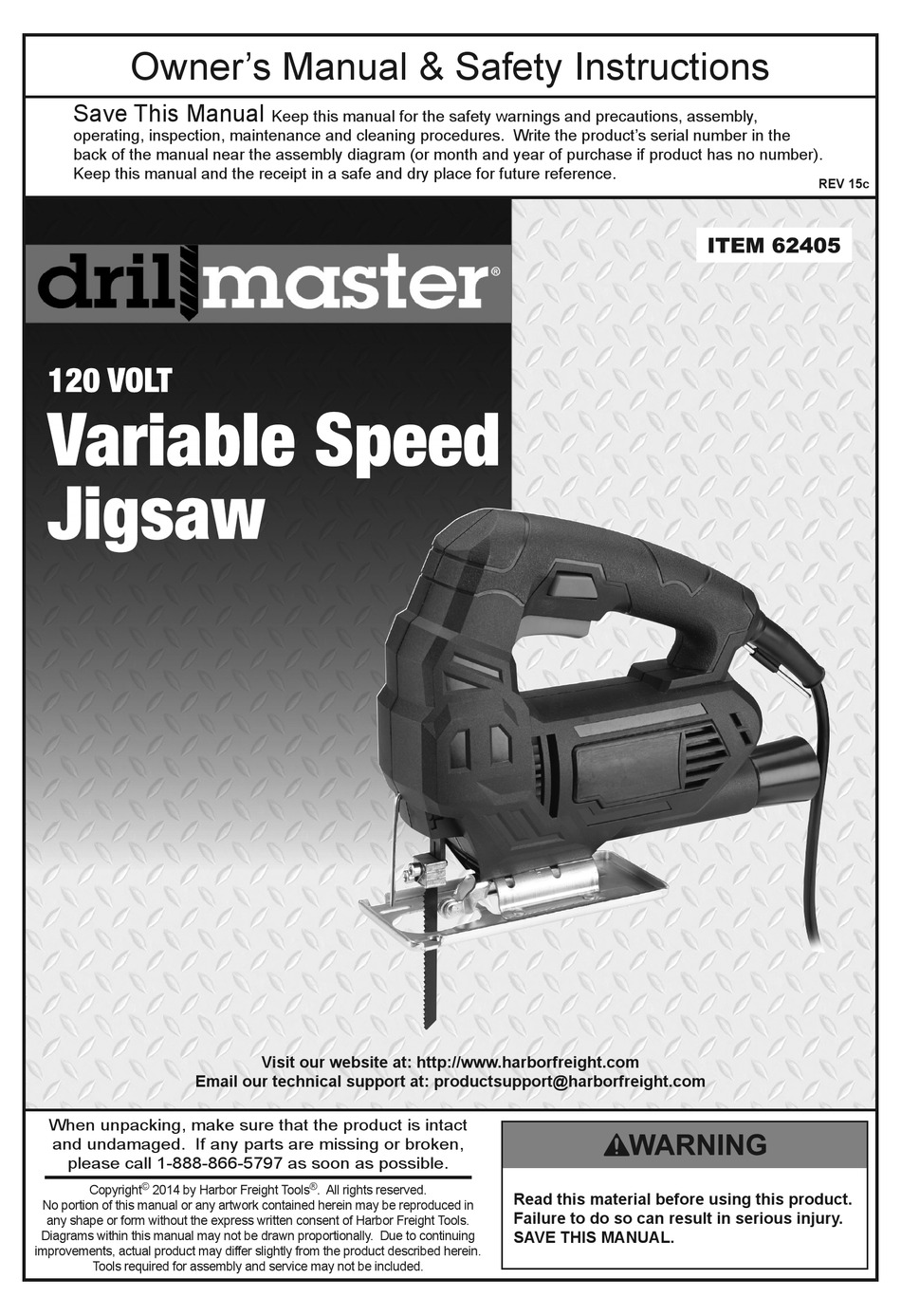 DRILL MASTER 62405 MANUAL Pdf Download | ManualsLib