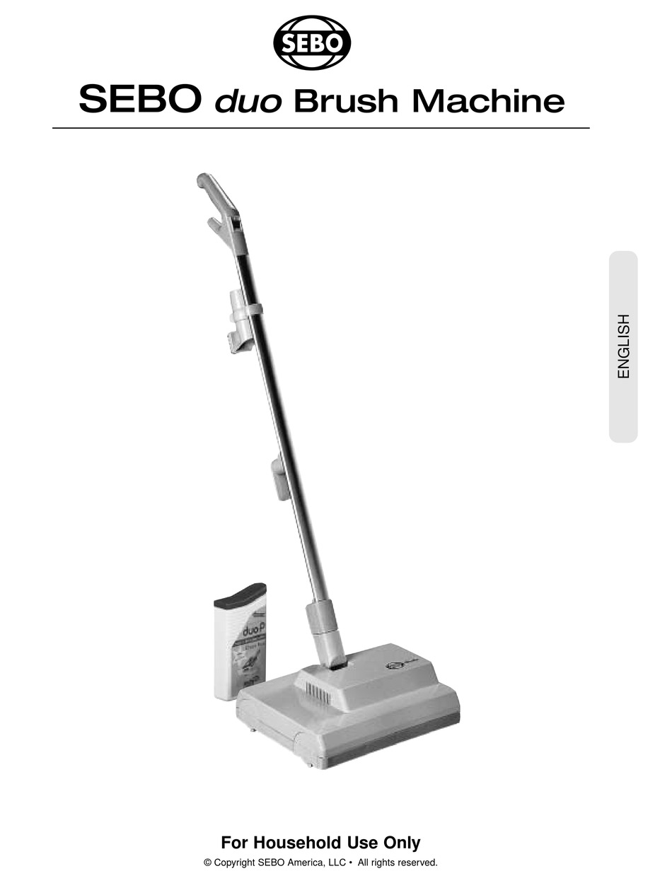 Sebo Duo Brush Dry Carpet Cleaning Machine