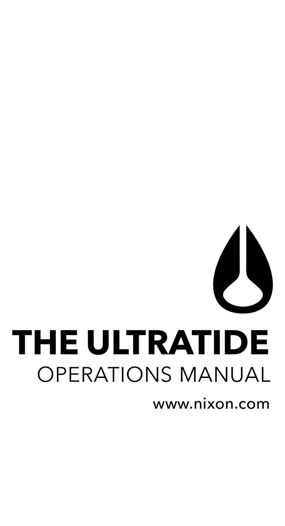 Nixon The Ultratide Operation Manual Pdf Download Manualslib
