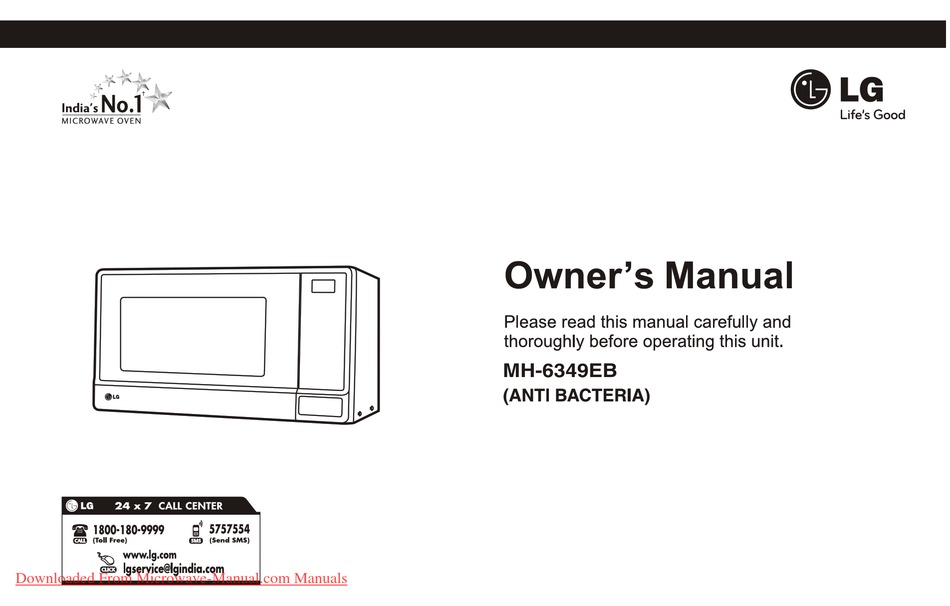 LG MH-6349EB OWNER'S MANUAL Pdf Download | ManualsLib