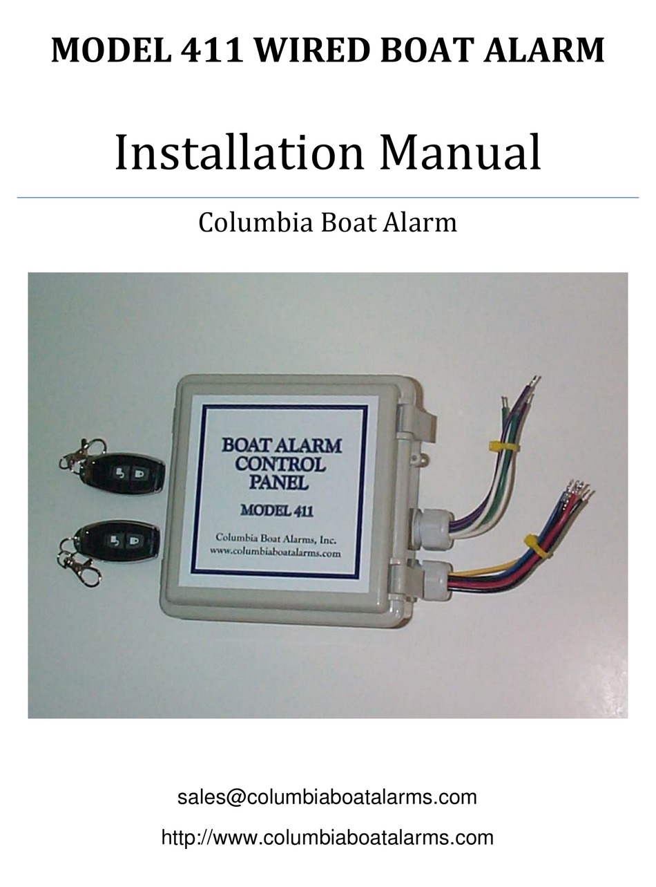 COLUMBIA BOAT ALARMS 411 INSTALLATION MANUAL Pdf Download ManualsLib