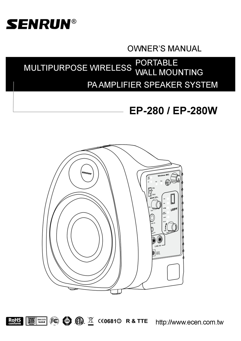 SENRUN EP-280 OWNER'S MANUAL Pdf 