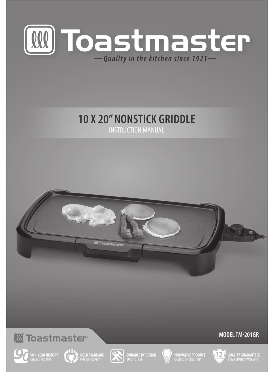 Small Appliances Toastmaster TM 161GR Griddle 10 X 16 Black Electric 