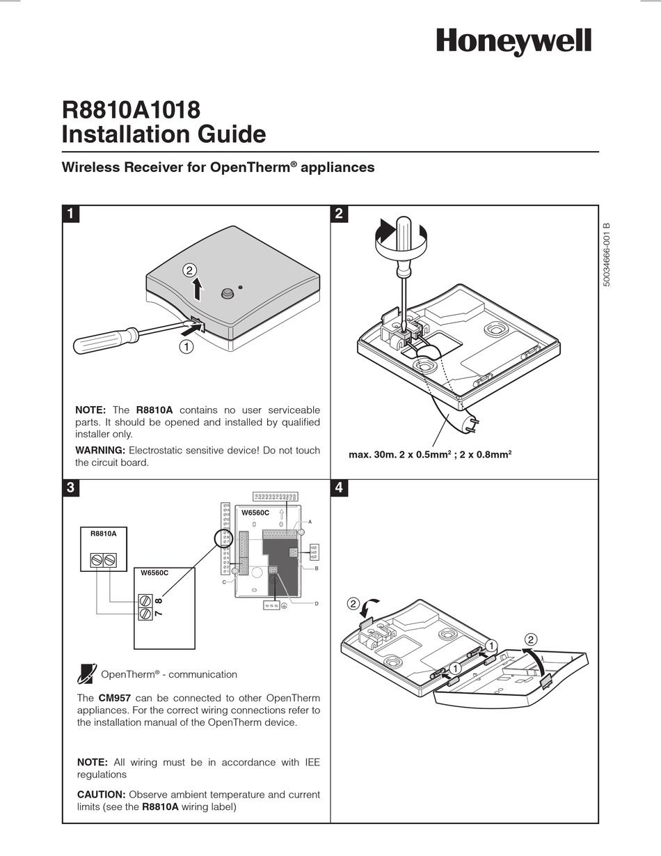 HONEYWELL R8810A1018 INSTALLATION MANUAL Pdf Download | ManualsLib