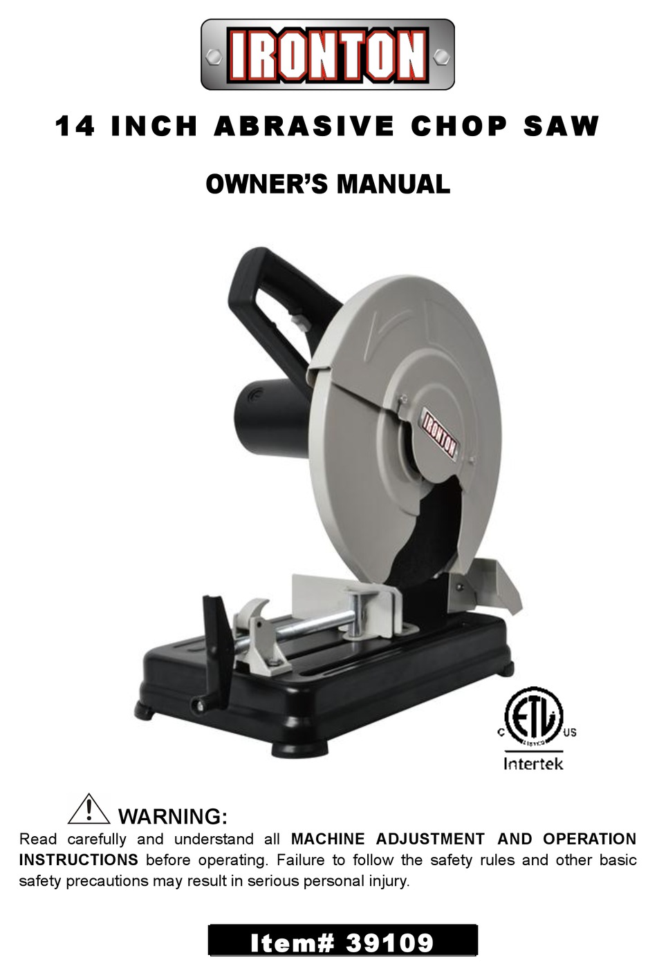 ironton-39109-owner-s-manual-pdf-download-manualslib