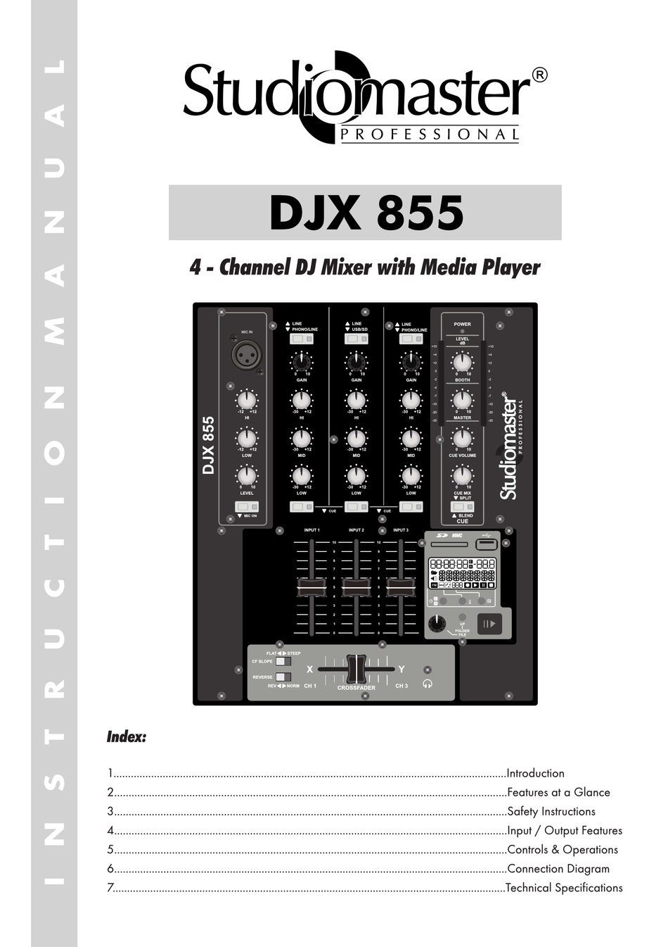 Studiomaster Djx 855 Instruction Manual Pdf Download Manualslib