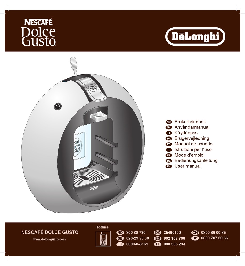 DELONGHI NESCAFE DOLCE GUSTO USER MANUAL Pdf Download | ManualsLib