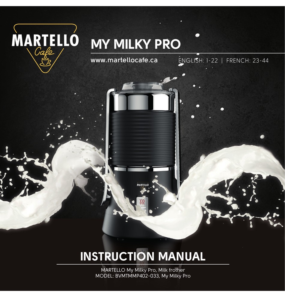 MARTELLO MY MILKY PRO INSTRUCTION MANUAL Pdf Download ManualsLib