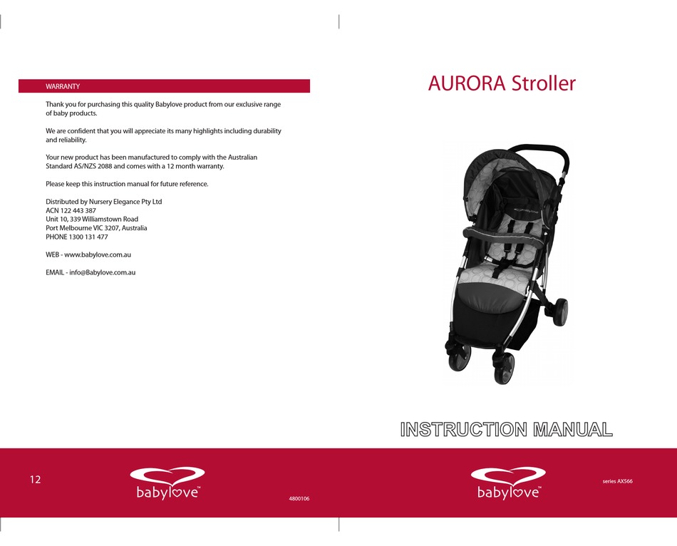 BABYLOVE AURORA INSTRUCTION MANUAL Pdf Download ManualsLib