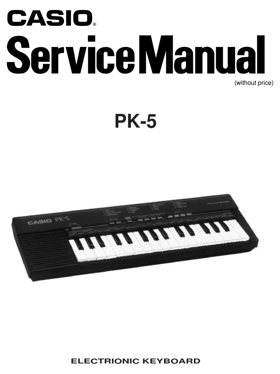 CASIO PK-5 SERVICE MANUAL Pdf Download | ManualsLib