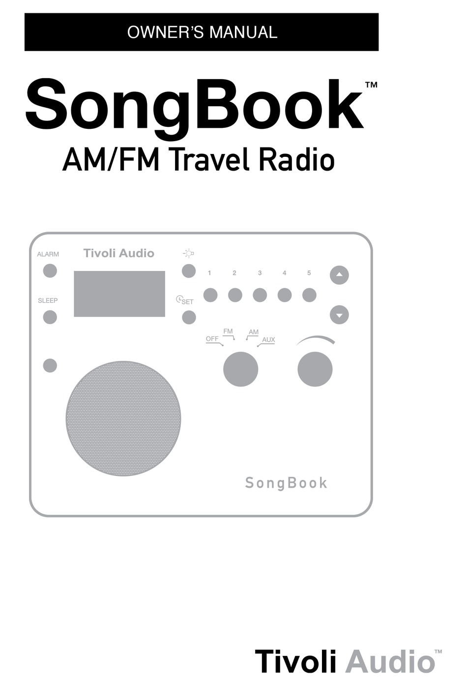 TIVOLI AUDIO SONGBOOK OWNER'S MANUAL Pdf Download ManualsLib