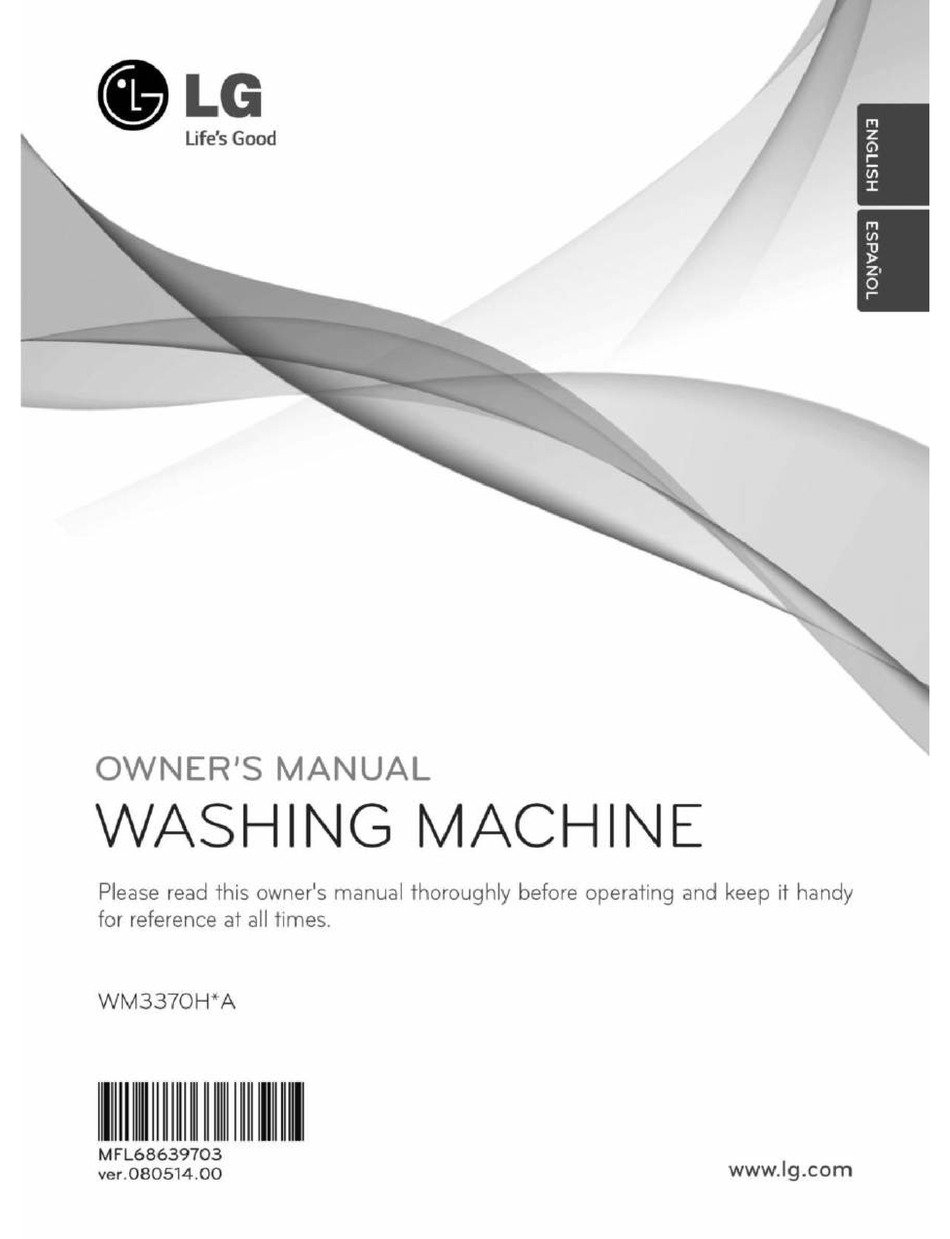 LG WM3370H OWNER'S MANUAL Pdf Download | ManualsLib