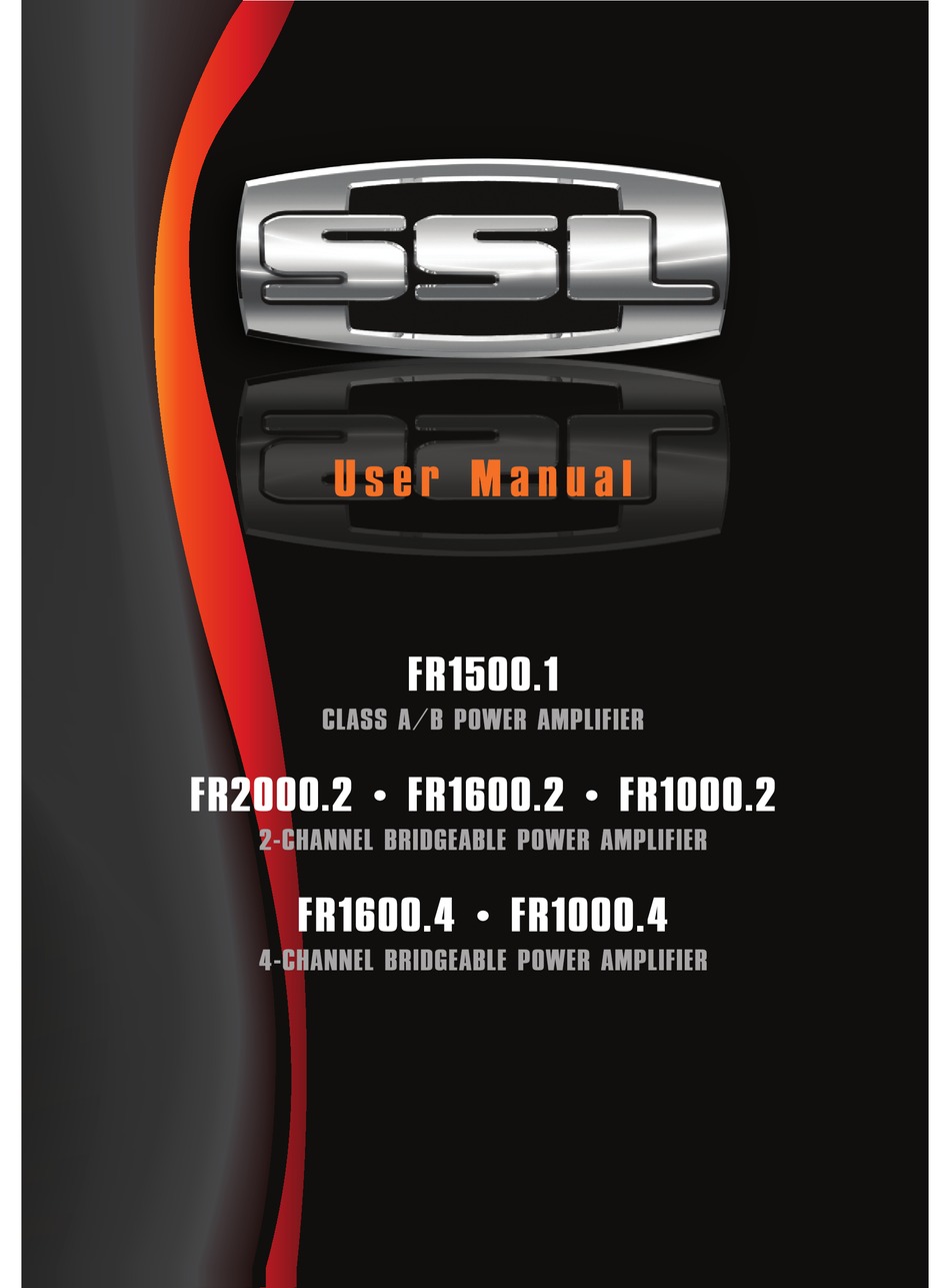 Ssl Fr1500 1 User Manual Pdf Download Manualslib