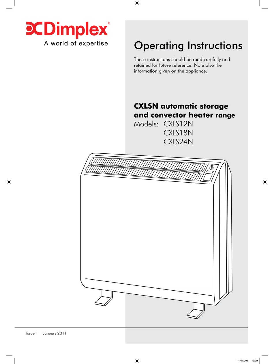DIMPLEX CXLS12N OPERATING INSTRUCTIONS MANUAL Pdf Download ManualsLib