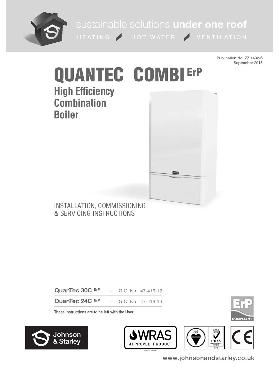 quantec hr28c installation instructions - Johnson & Starley