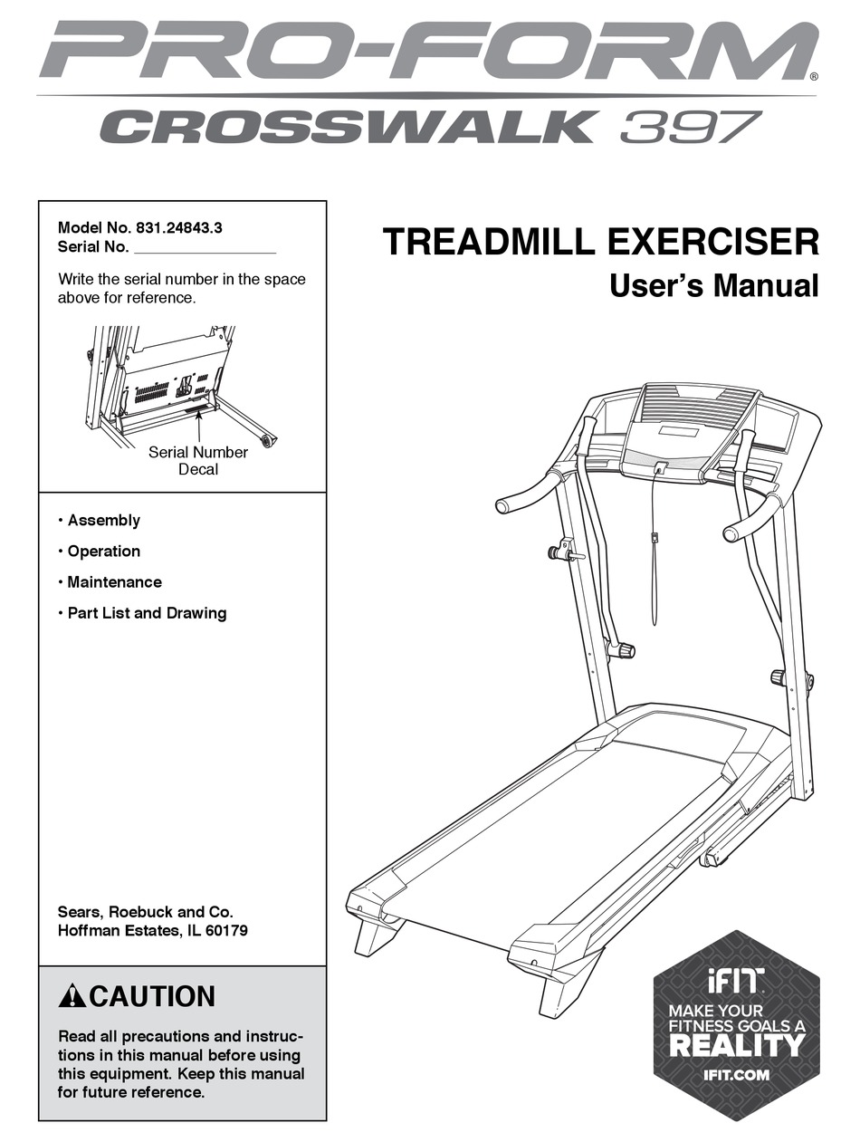 PRO-FORM CROSSWALK 397 USER MANUAL Pdf Download | ManualsLib