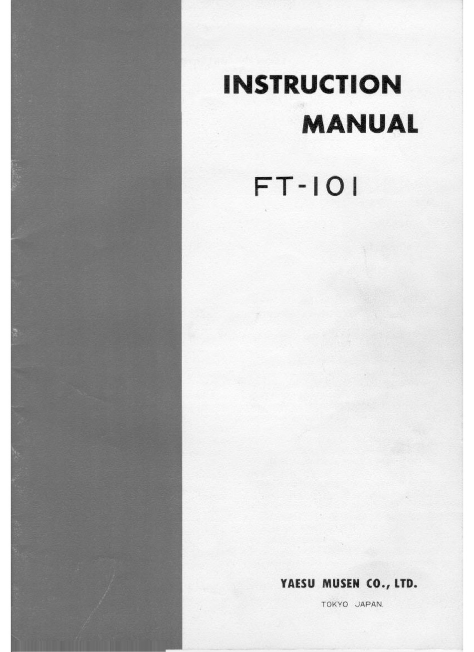 YAESU FT-101 INSTRUCTION MANUAL Pdf Download | ManualsLib