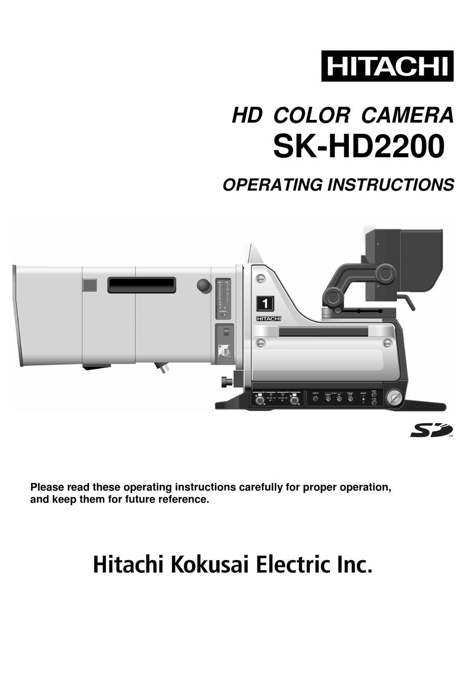 HITACHI SKHD2200 OPERATING INSTRUCTIONS MANUAL Pdf Download ManualsLib