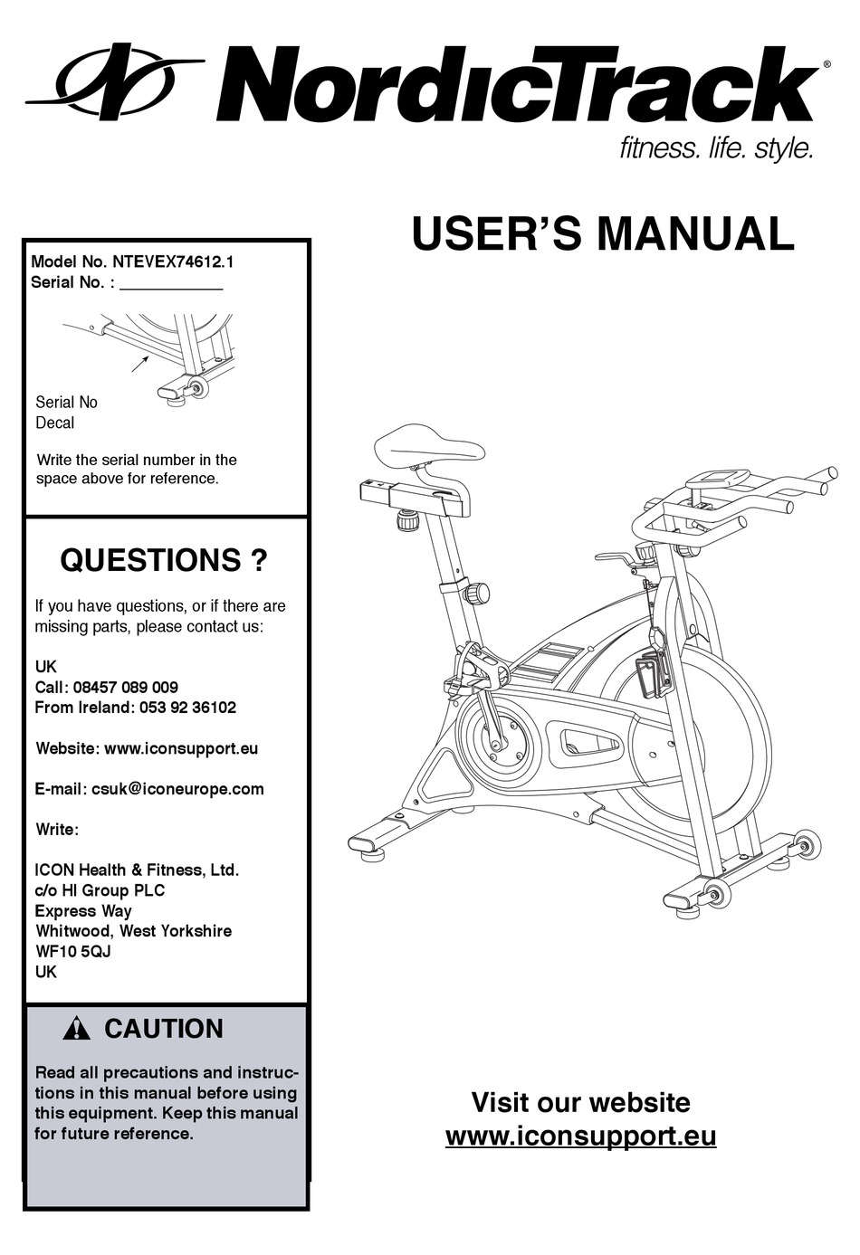 NORDICTRACK GX 5.2 NTEVEX74612.1 USER MANUAL Pdf Download | ManualsLib