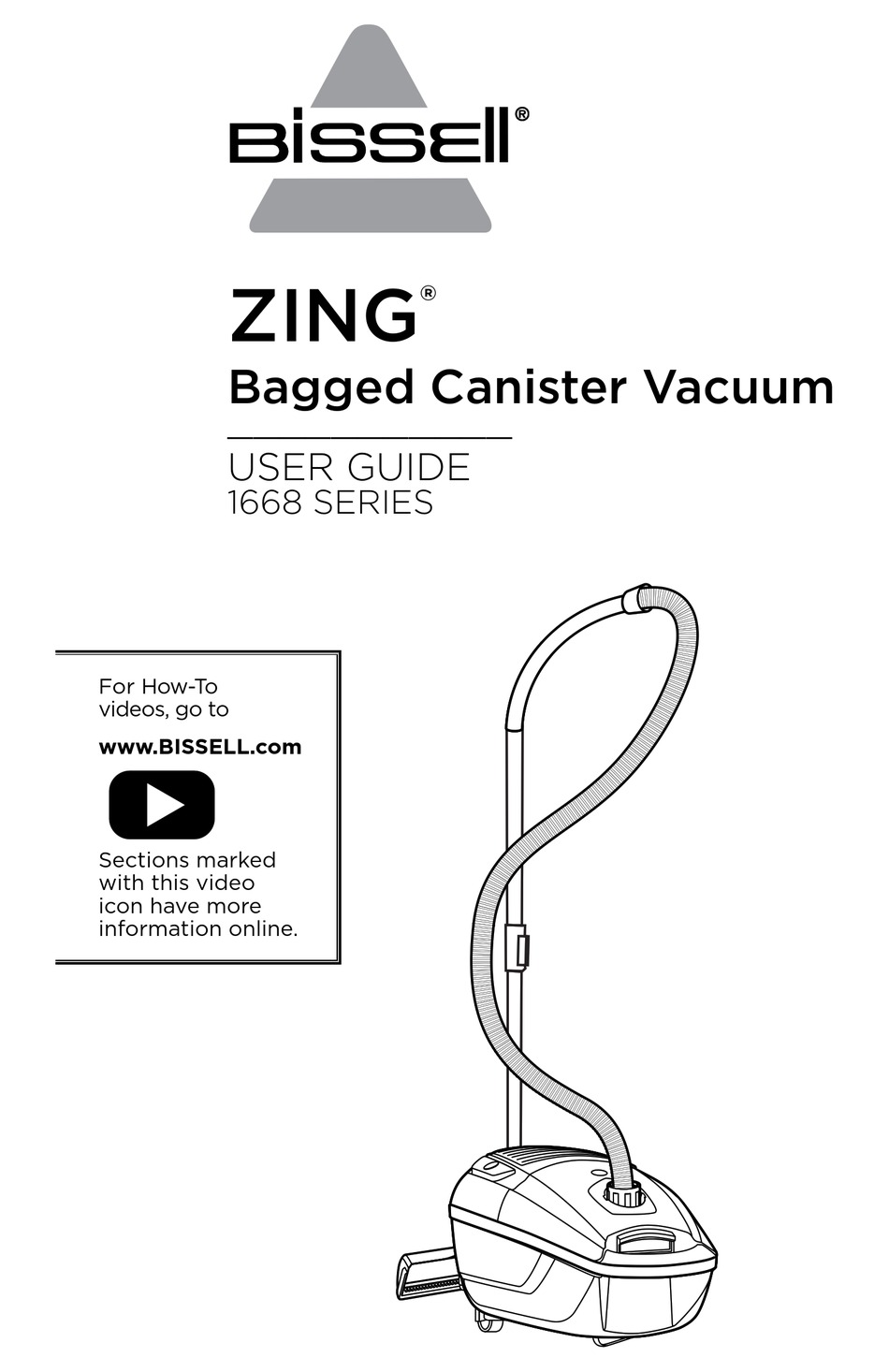 BISSELL ZING 1668 SERIES USER MANUAL Pdf Download ManualsLib