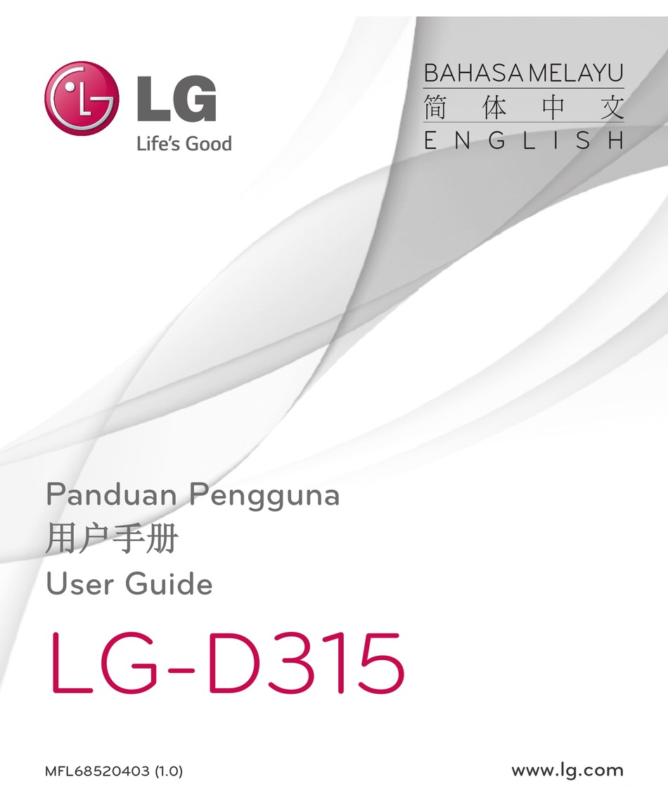 LG D315 USER MANUAL Pdf Download | ManualsLib