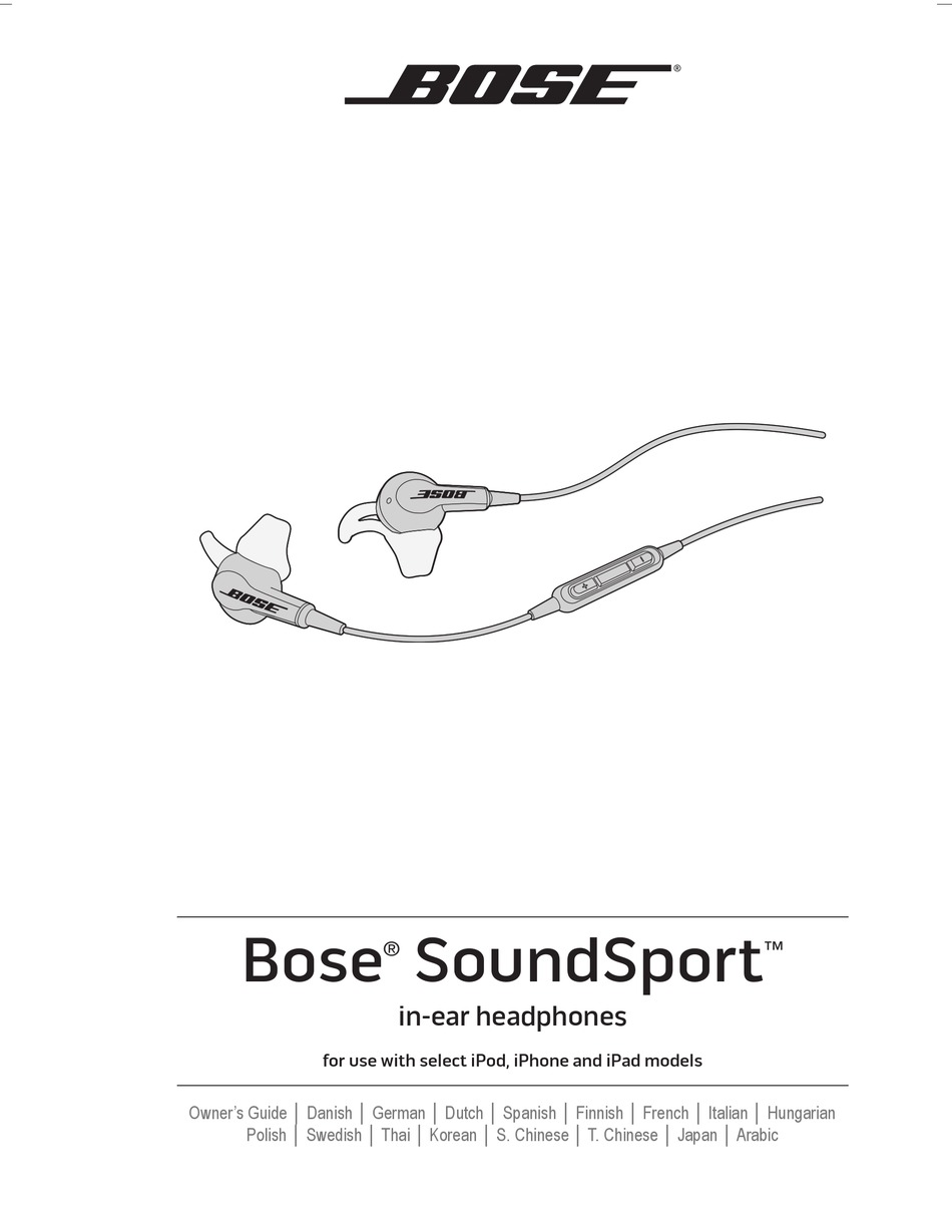 BOSE SOUNDSPORT OWNER'S MANUAL Pdf Download | ManualsLib