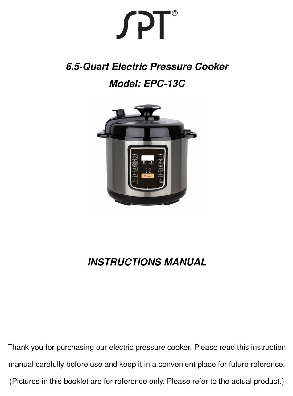 spt pressure cooker manual