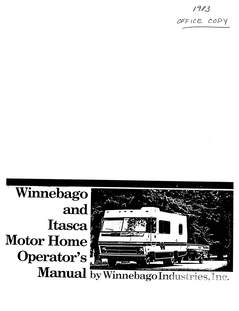 Winnebago Itasca Operator S Manual Pdf