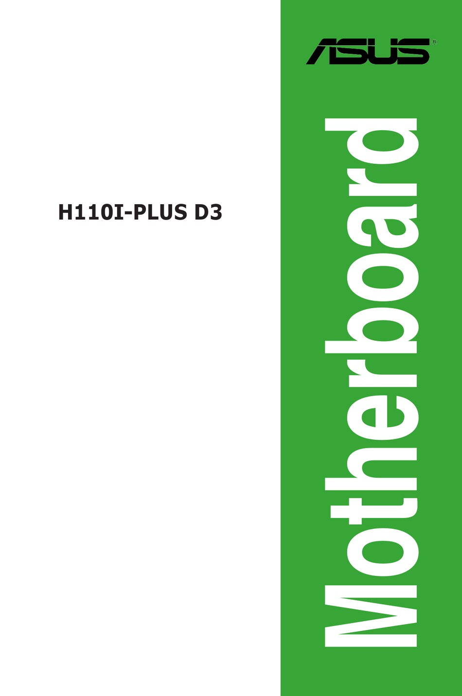 Asus H110i Plus D3 User Manual Pdf Download Manualslib