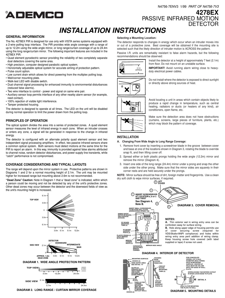ADEMCO 4278EX INSTALLATION INSTRUCTIONS MANUAL Pdf Download | ManualsLib