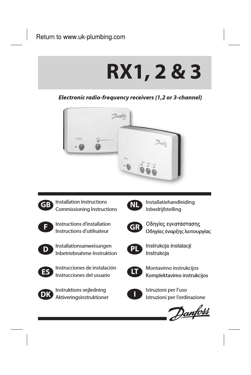 DANFOSS RX1 INSTALLATION INSTRUCTIONS MANUAL Pdf Download | ManualsLib