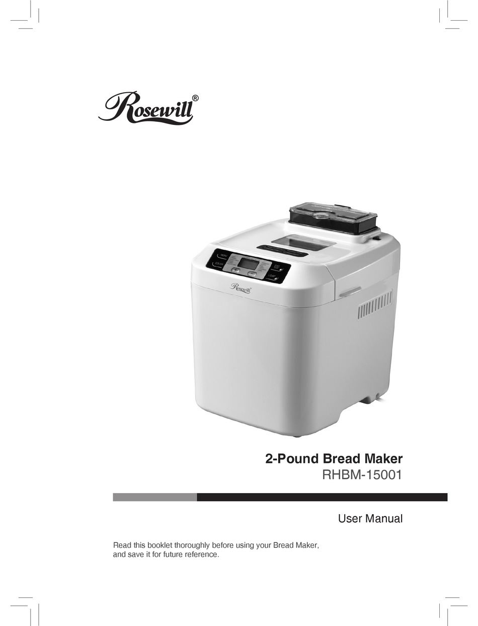 schneider bread maker manual