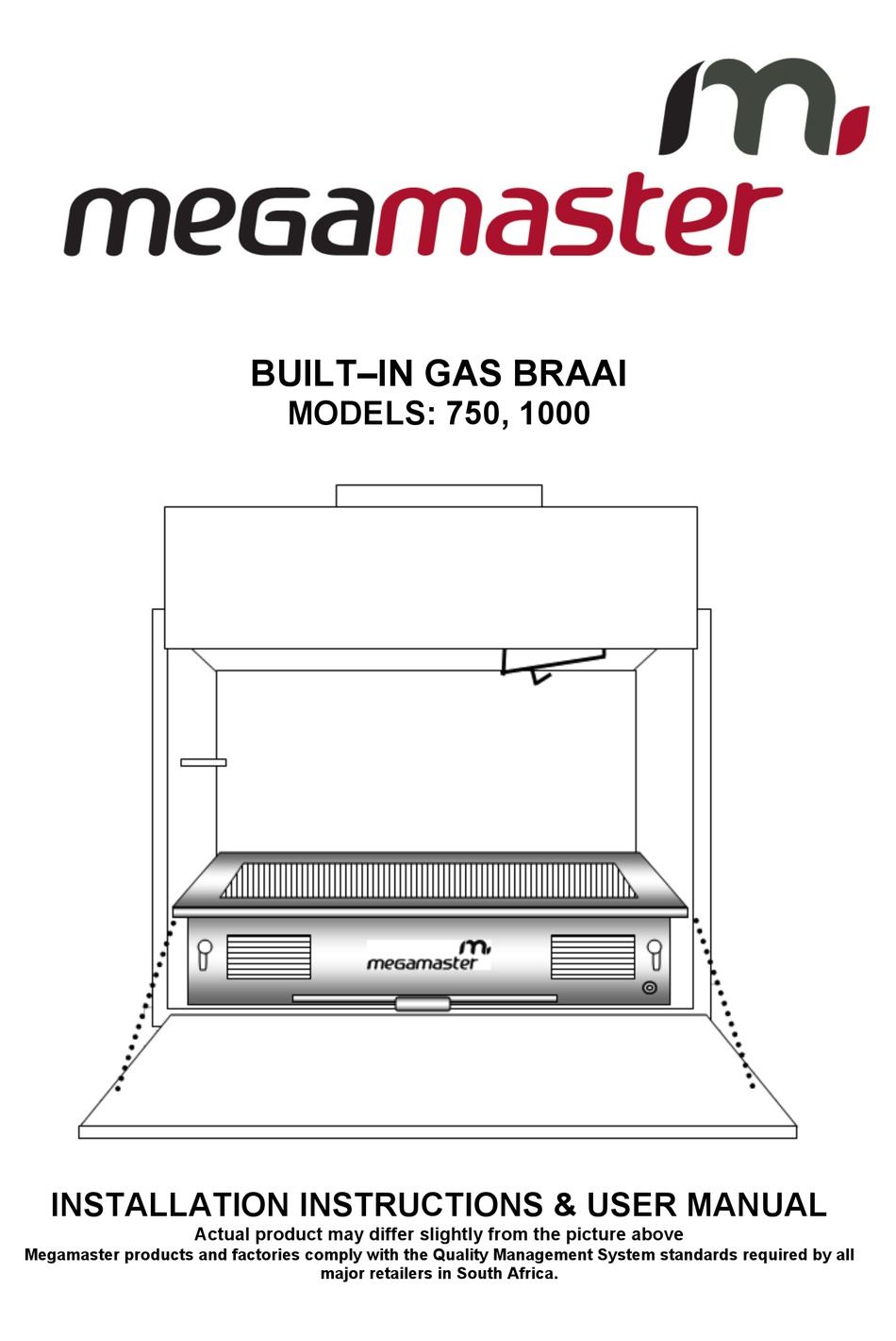 MEGAMASTER 750 INSTALLATION INSTRUCTIONS & USER MANUAL Pdf Download