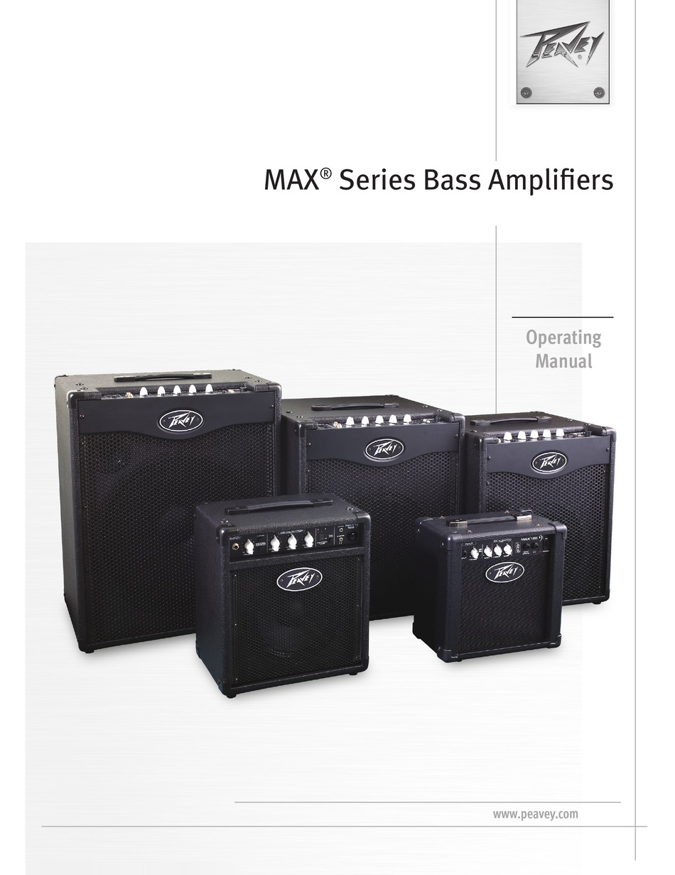 PEAVEY MAX SERIES OPERATING MANUAL Pdf Download ManualsLib