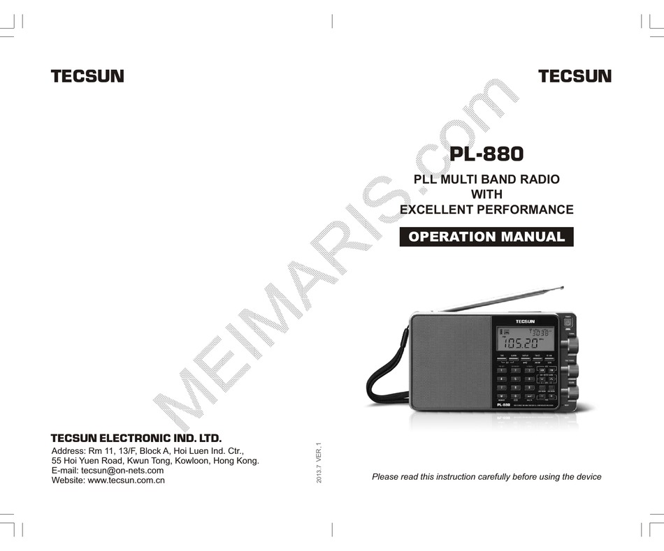 TECSUN PL-880 OPERATION MANUAL Pdf Download | ManualsLib