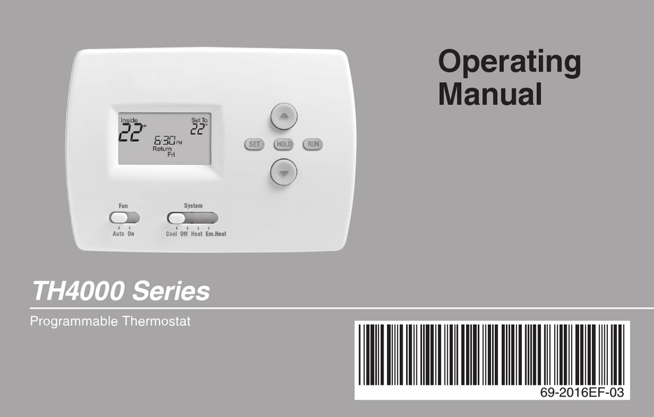 HONEYWELL TH4000 SERIES OPERATING MANUAL Pdf Download | ManualsLib